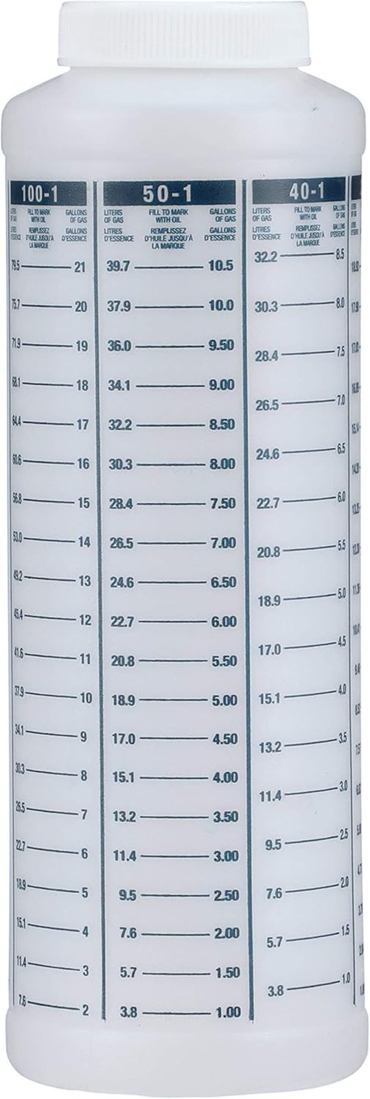 Wide-Mouth Marine Fuel and Oil Mixing Bottle, 1 Quart