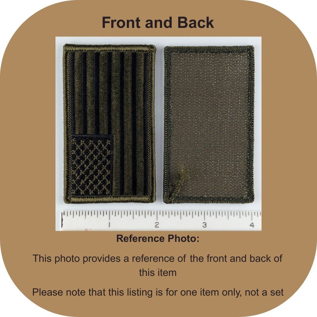 American Flag Patch – Subdued Olive Drab OD Green – Hook Fastener Tactical Patch