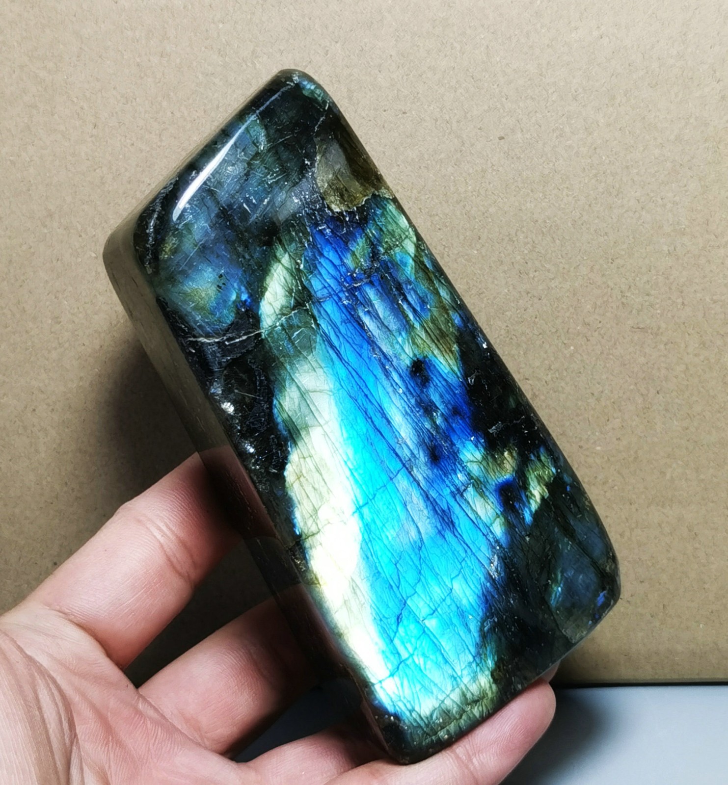 A 1LB Natural Rare Rainbow Flash Labradorite Freeform Reiki Stone Healing
