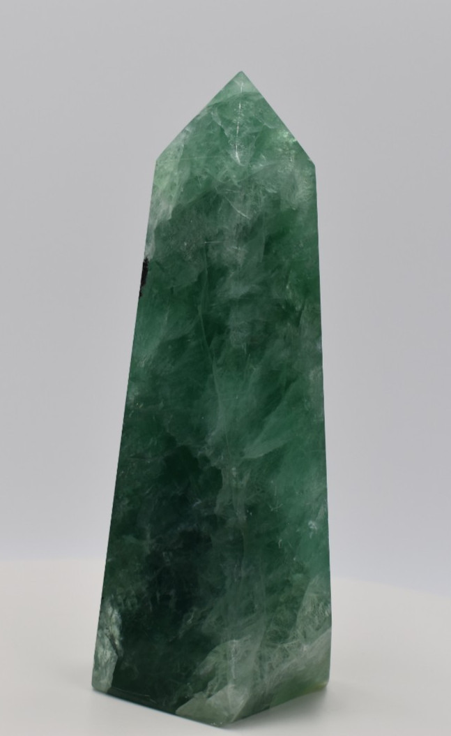 Green Fluorite Point 2 LB 12.9 OZ