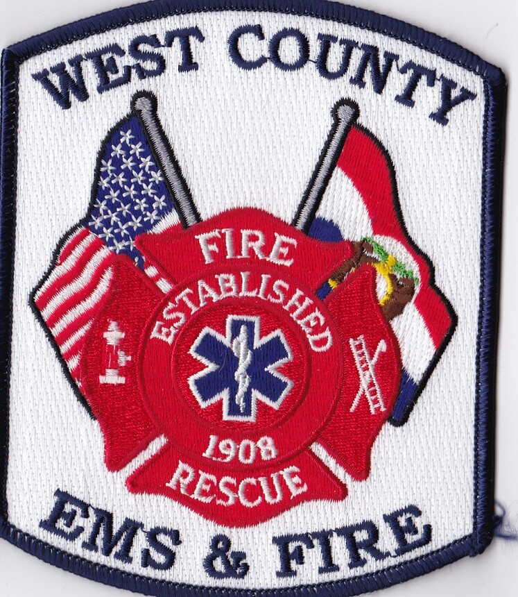 West County EMS & Fire Rescue Firefighter Patch