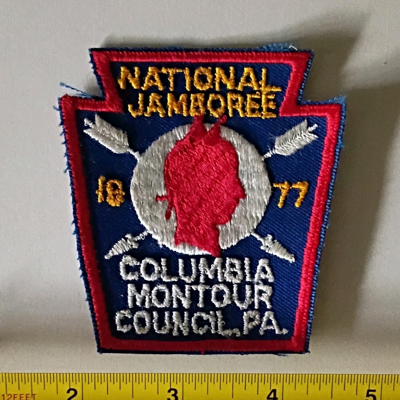 Boy Scouts National Jamboree Columbia Montour Council PA 1977 Patch Single Unit