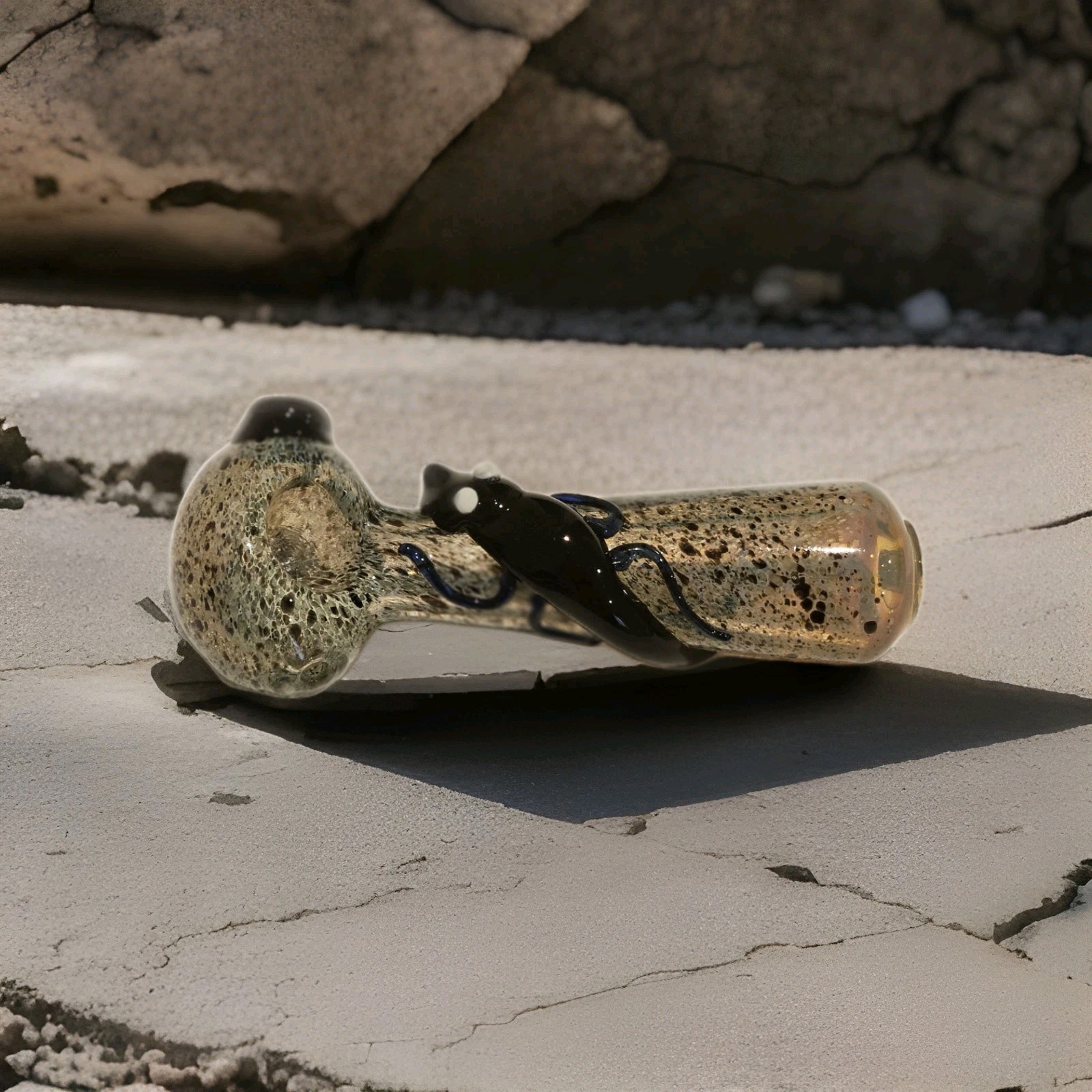 4.5 Hand Blown Glass Pipe Lizard Design
