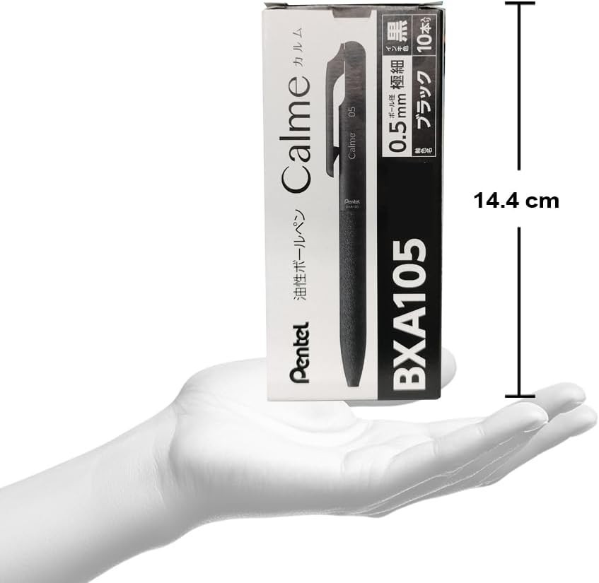 Oil Based Ballpoint Pen, Grayish & White, 0.5mm Tip, 10 Pack