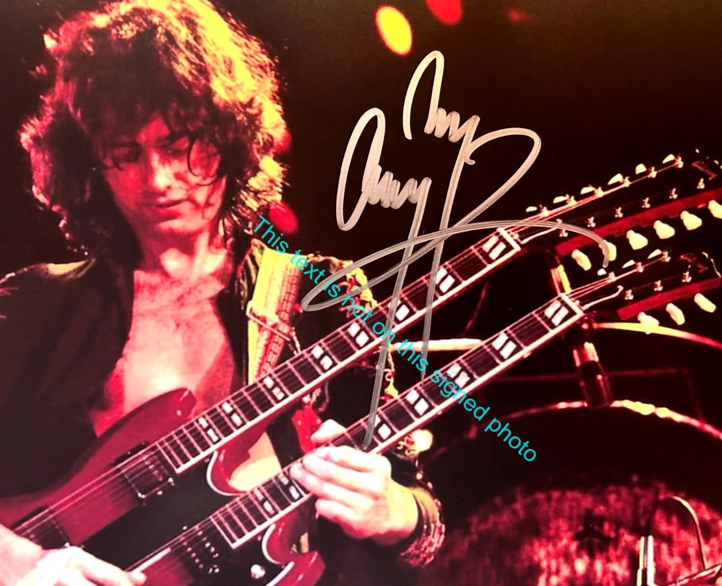 Jimmy Page Signed Autograph 8×10 Photo Led Zeppelin Guitarist Rock RP HD049