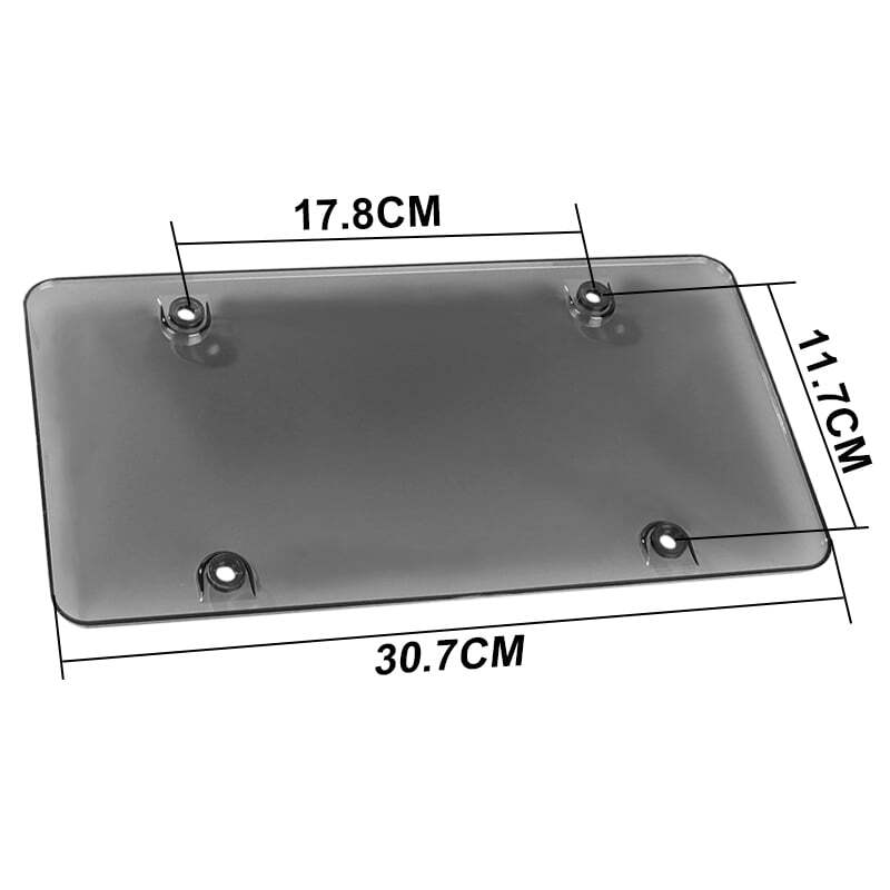 2*Black License Plate Tag Frame Covers Bubble Shields Protector for Car Truck US