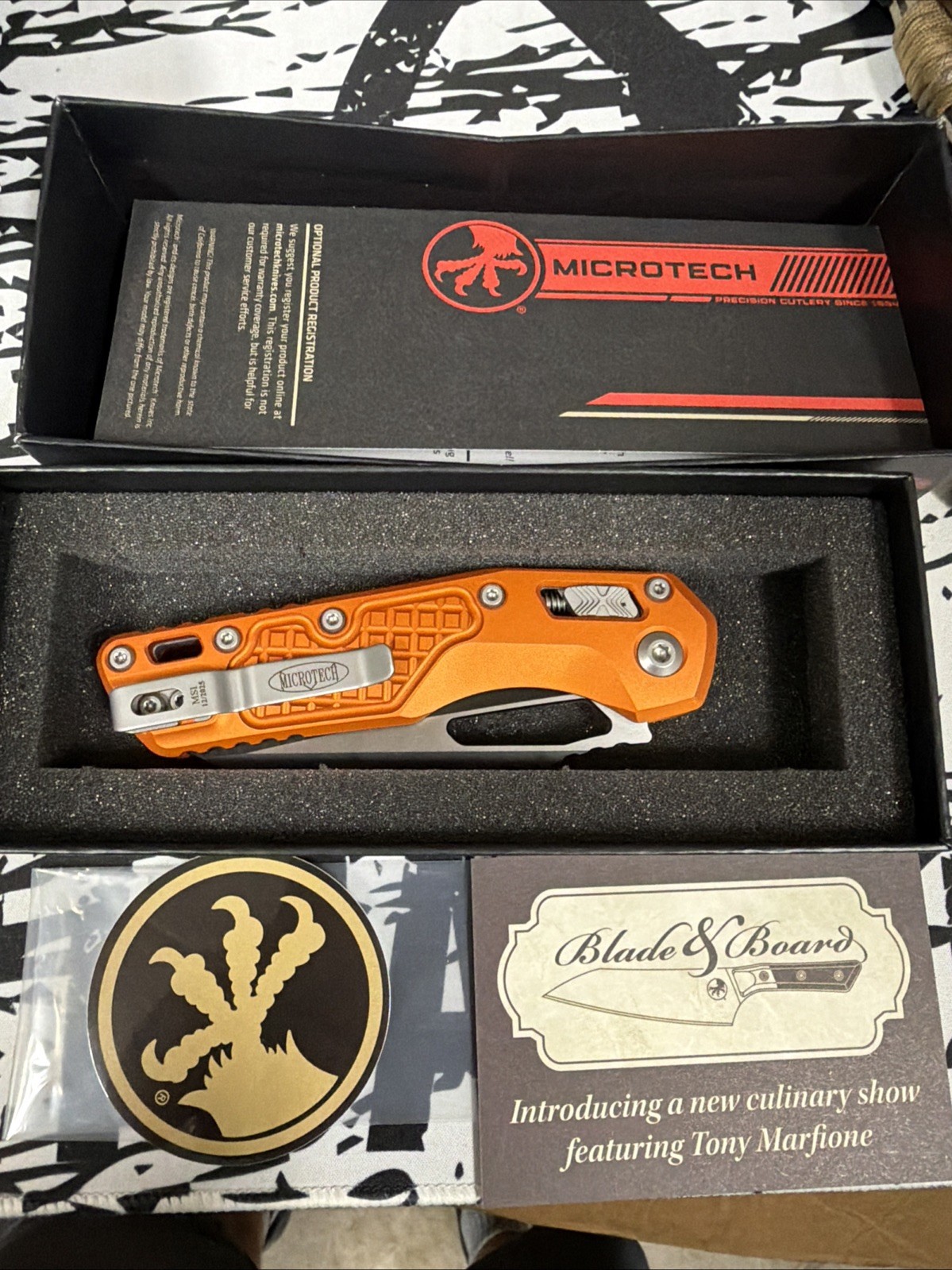 Microtech MSI RAM-LOK Frag Orange Aluminum Handle Standard 210-1FROR