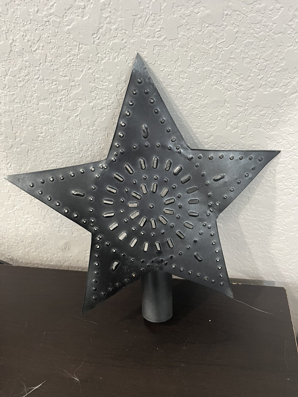 CWI Gifts Tin Star Tree Topper, Large 9.5 in