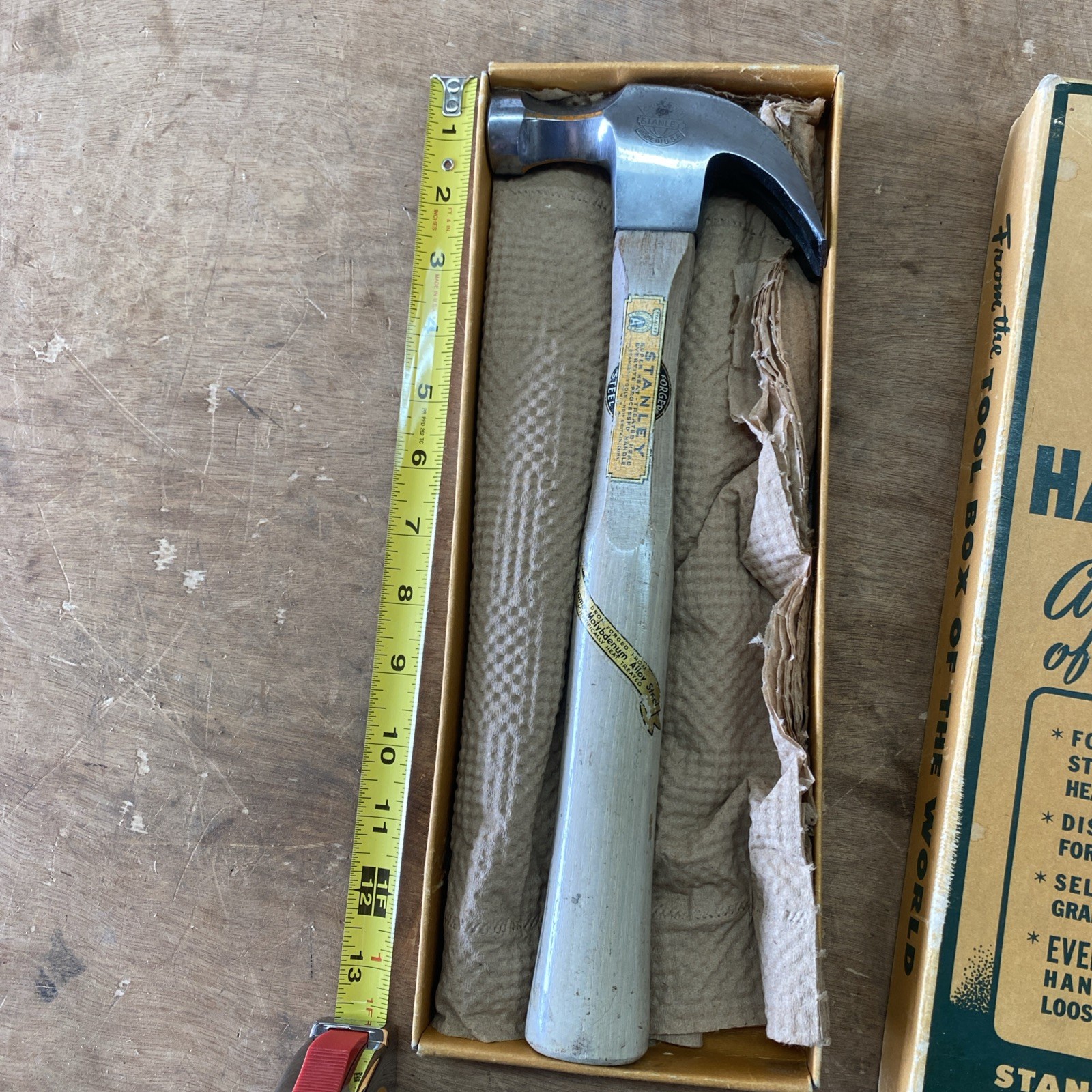 Vintage Stanley 100 Plus Claw Hammer NOS New Old Stock In Box Mint Decals⁠