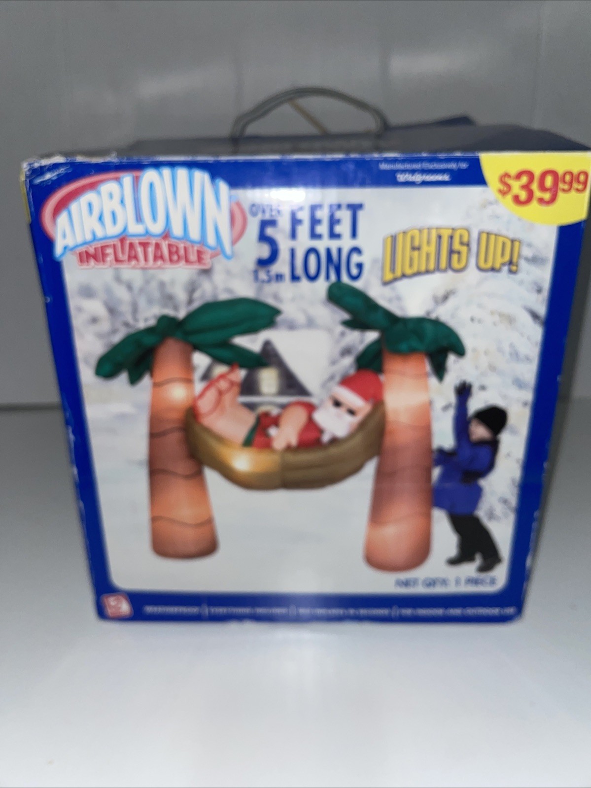 Gemmy 5ft Santa Tropical Christmas Scene Airblown Inflatable New In Box