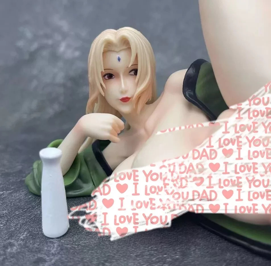 Hot, Anime Drunk Tsunade Gal Sexy Ver. PVC Figure Statue Toys No Box 12cm