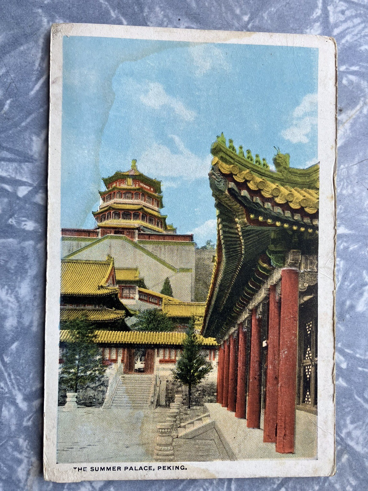 THE SUMMER PALACE PEKING, CHINA Vintage Unposted Postcard