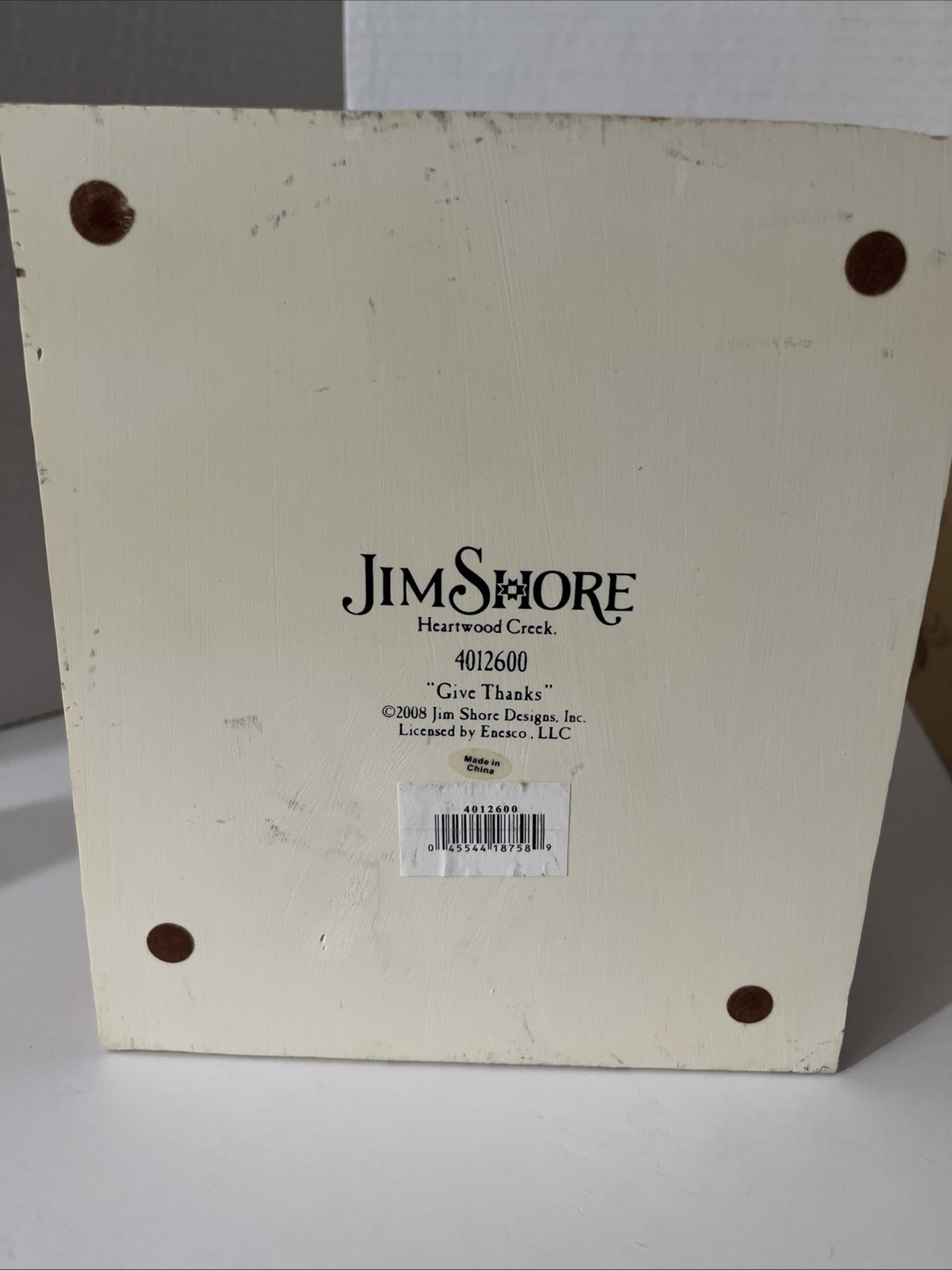 Jim Shore Give Thanks Turkey Thanksgiving Figurine 2008 Heartwood Creek #4012600