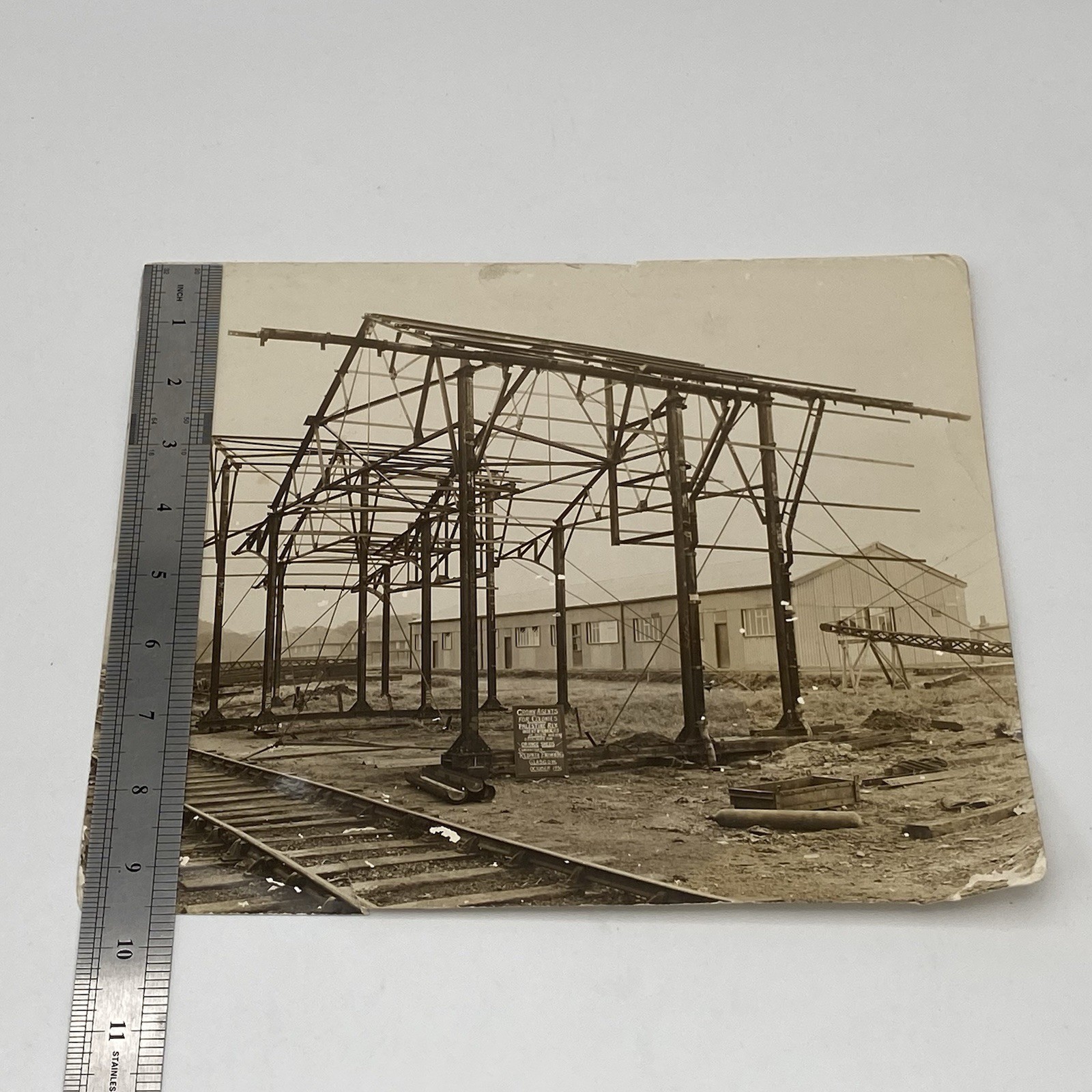 Palestine Railway Crown Agents Original 1936 Photograh GLASGOW 11×9.5″