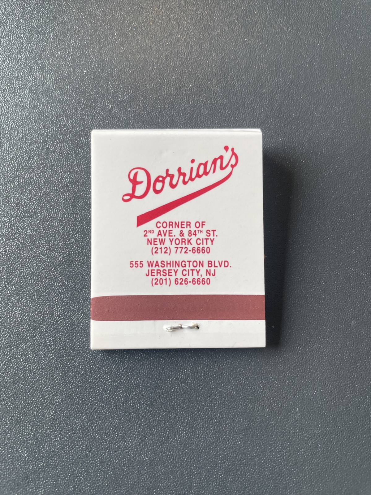 Dorrian’s UES Bar NYC Un-Struck Matches Matchbook NYC Brand New