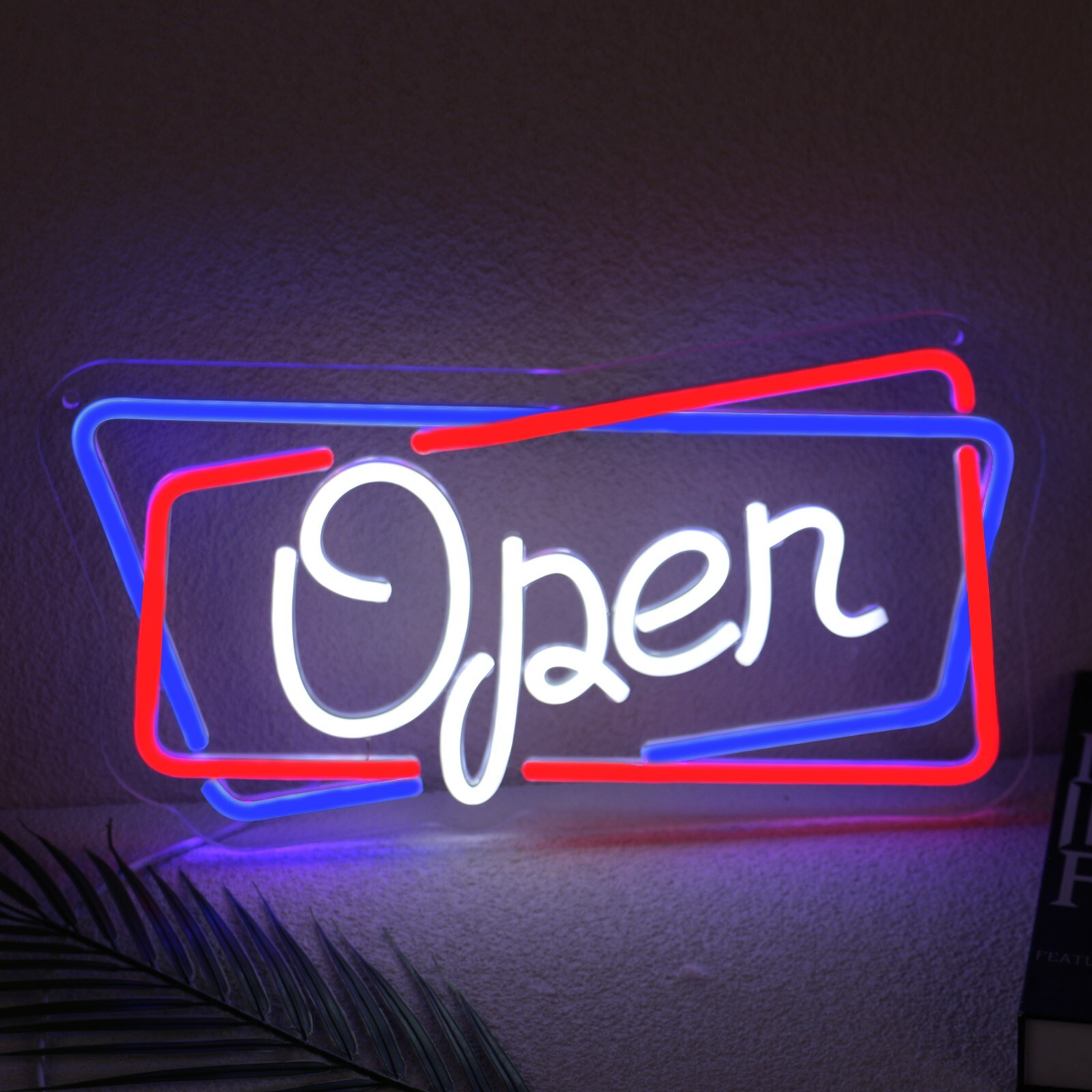 Dimmable Open Neon Sign USB Neon Light Stylish Decor for Bars, Restaurants