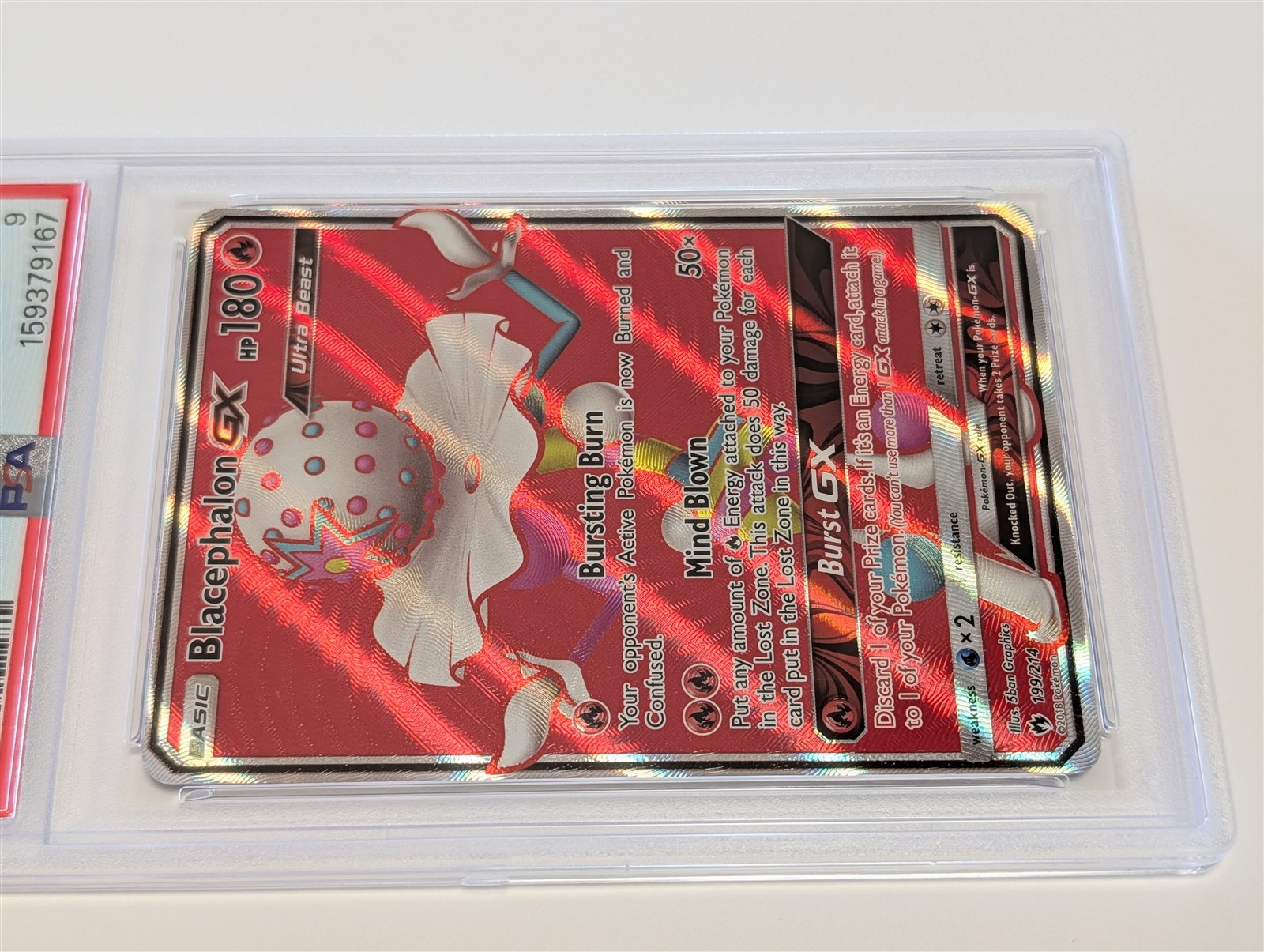 2018 Pokemon Lost Thunder Blacephalon GX FA #199 PSA 9 MINT Full Art TCG