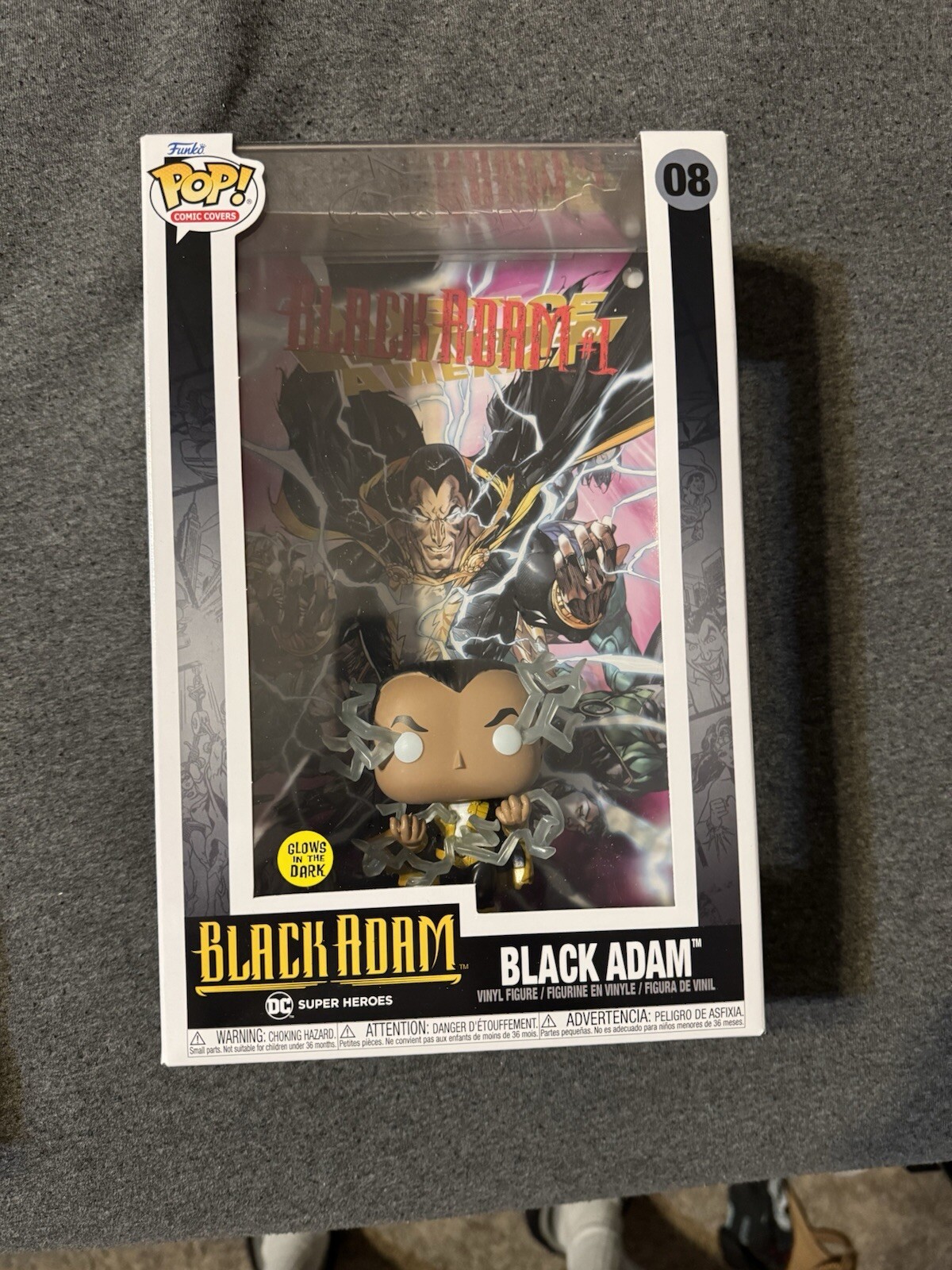 Funko Pop Marvel Comic Cover Art 08 Black Adam GITD