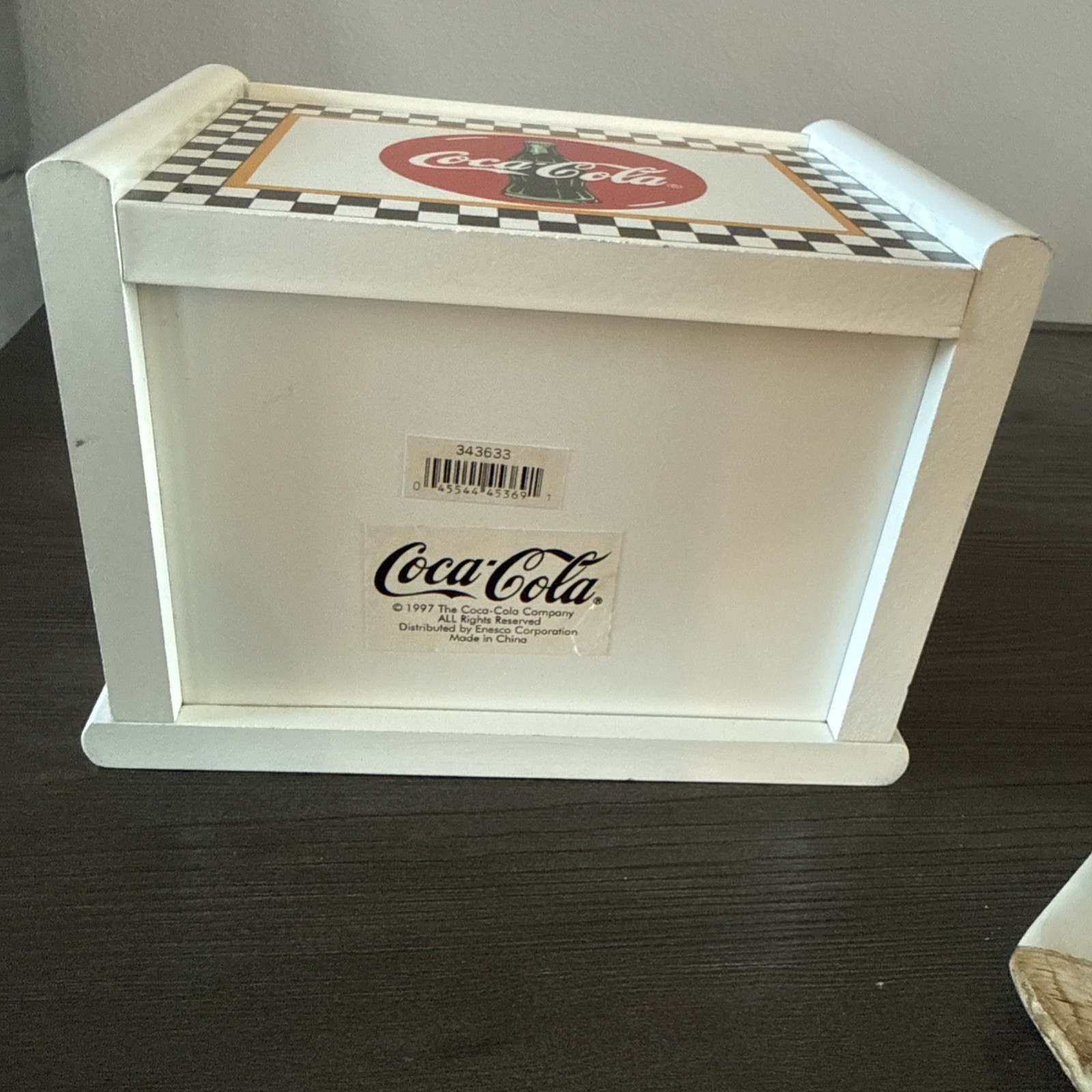 Vintage Coca Cola Recipe Box Collectible – Wood – 1997