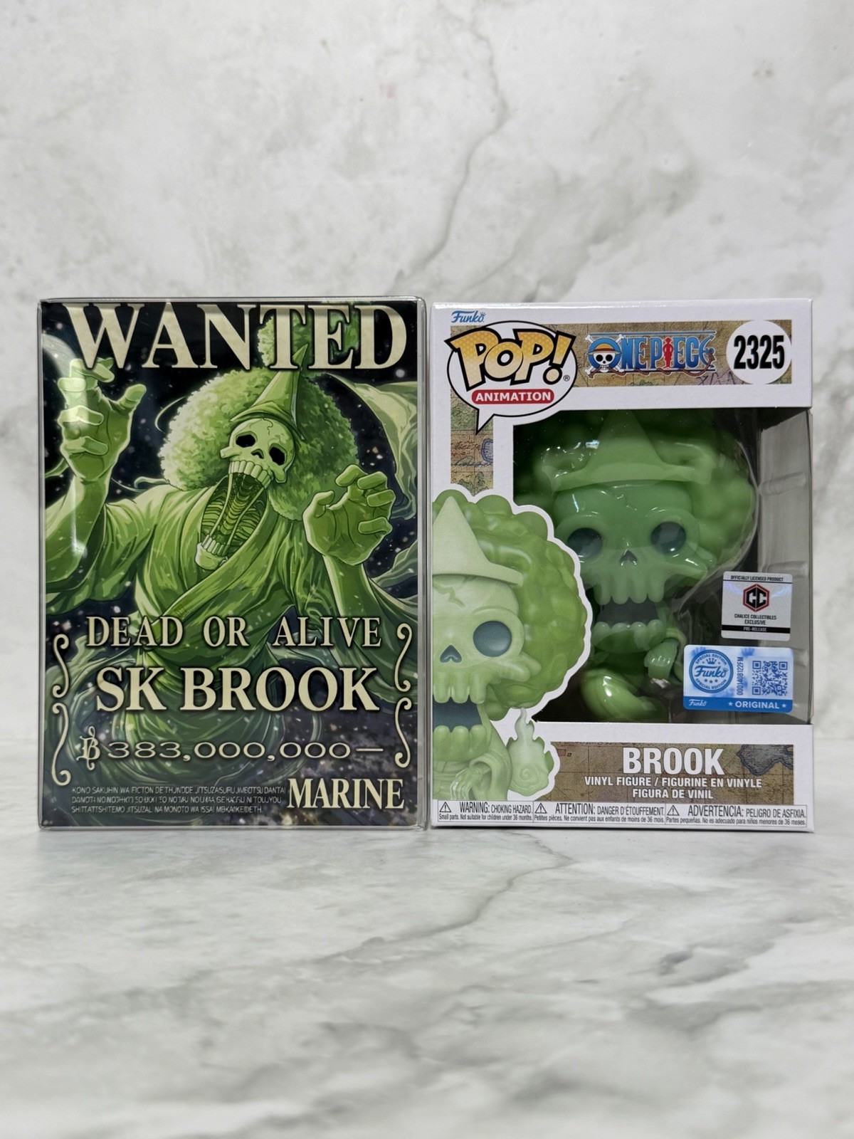 One Piece Funko Pop Brook Ghost Pre-Release #2325 with INSERT