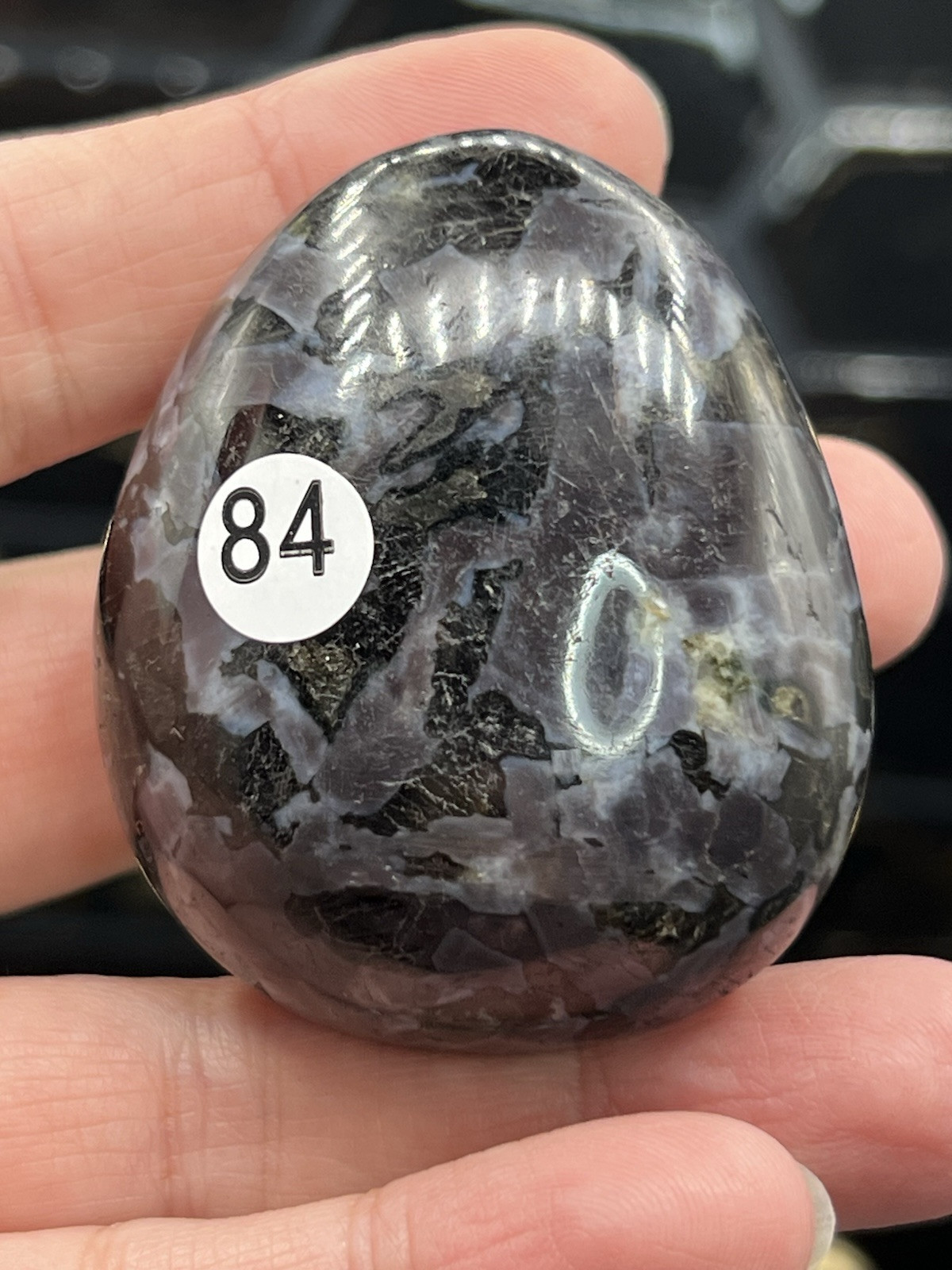 Natural Indigo Gabrro „Mystical Merlinite“ Palm Stones Free ship & Gift