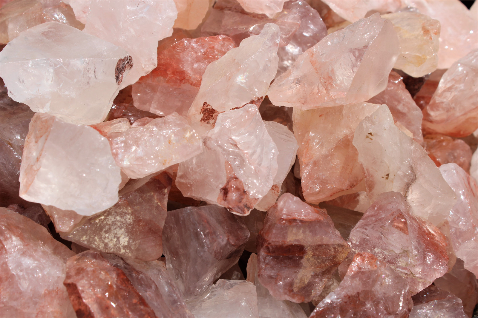 1/2 lb Bulk Lot Natural Rough Fire Quartz Crystal, Raw Hematoid Mineral (8 oz)