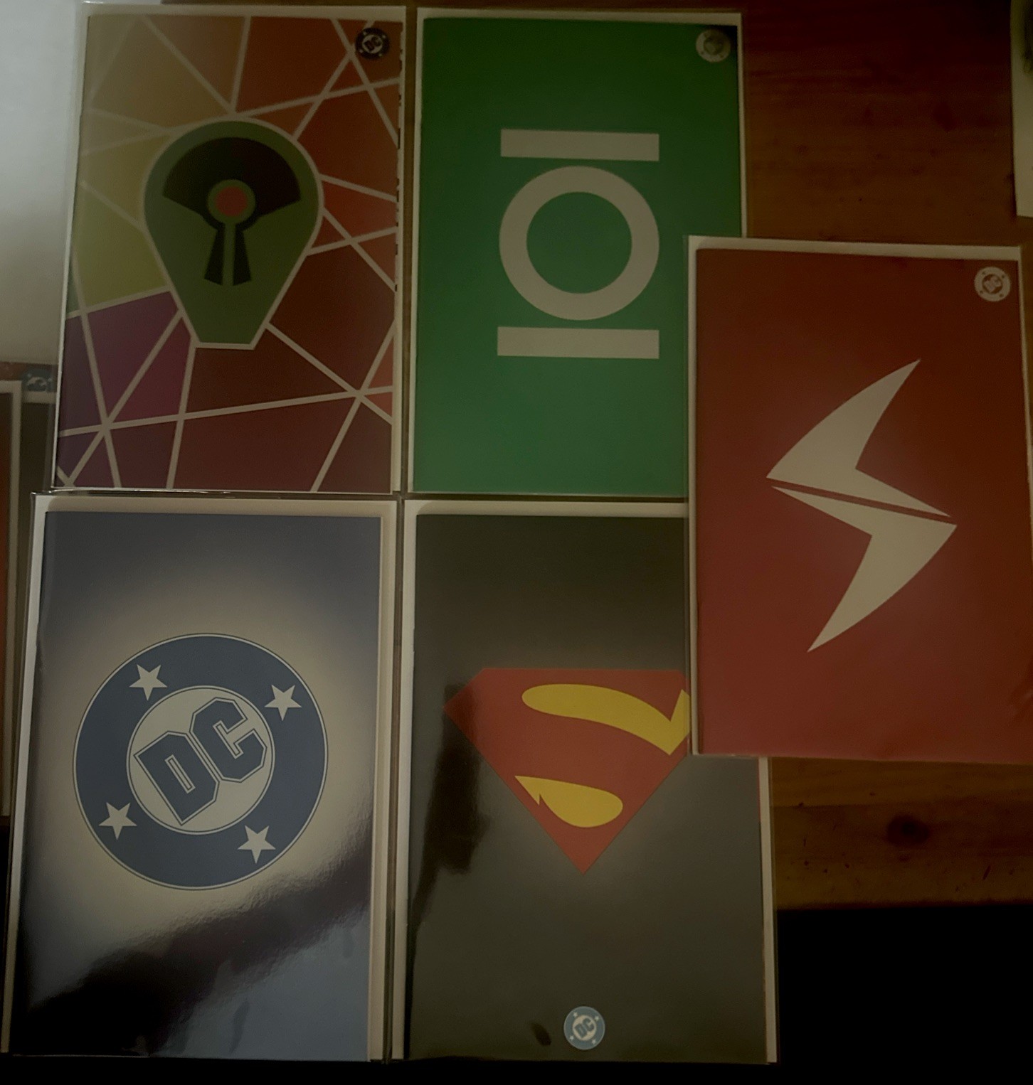 Absolute Flash, Superman, Green Lantern, All in, Manhunter #1 FOIL Logo SET of 5
