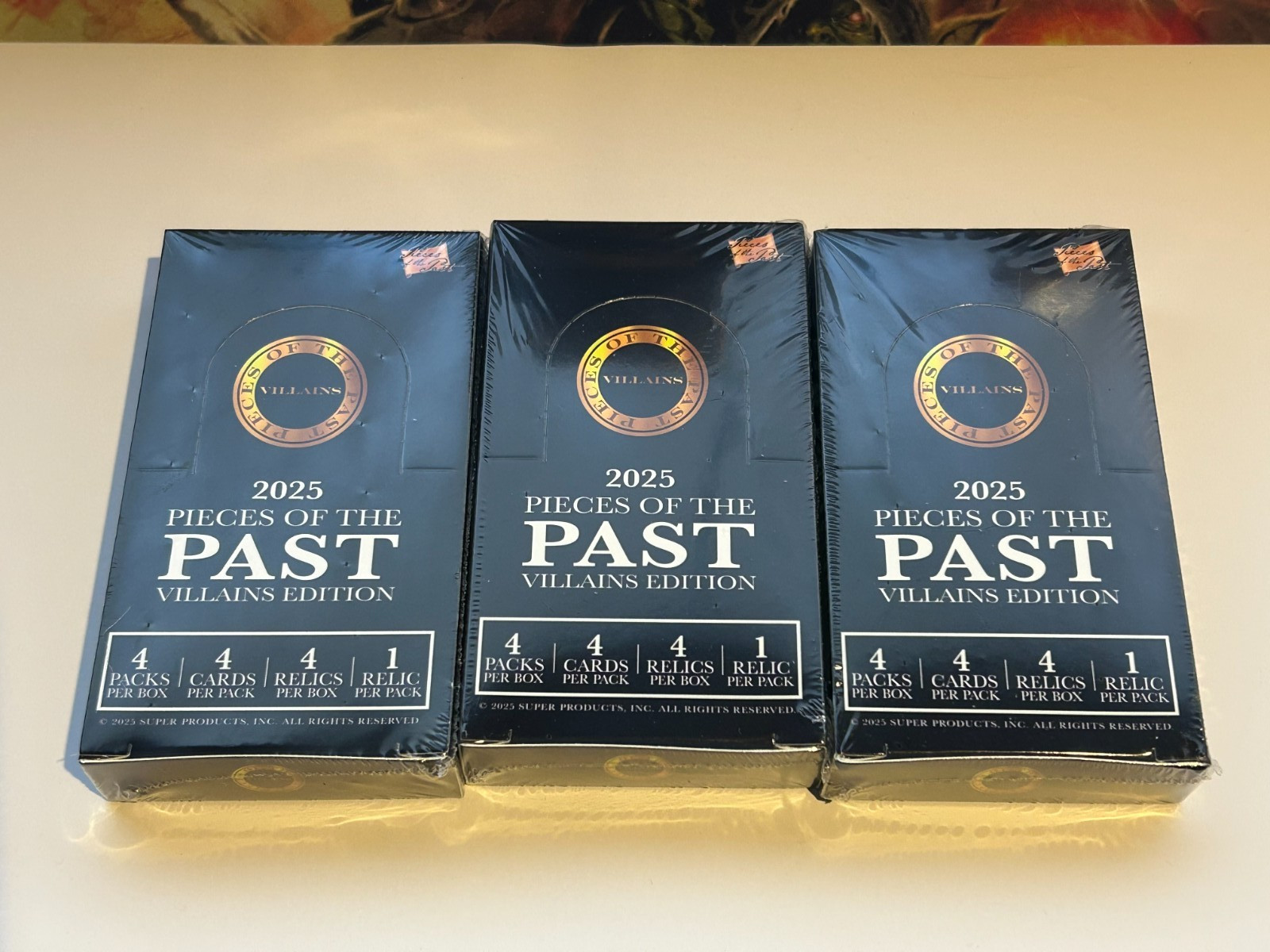 2025 Pieces of the Past – Villains Edition Box Sealed (4 packs, 4 Relics)