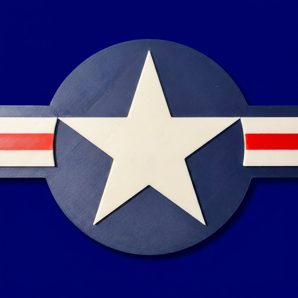 USAF Star & Bar 3D Wall Sign U.S. Air Force Roundel Military Aviation