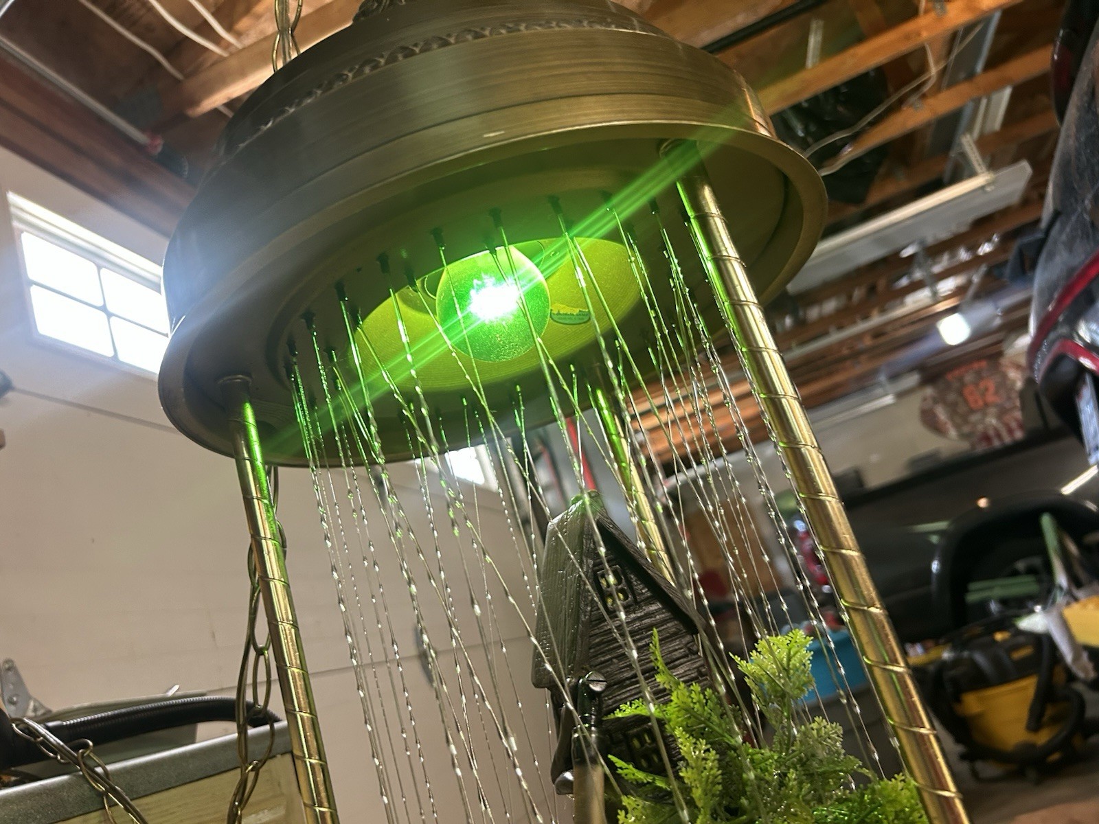 Creators Inc. 1970s Vintage Grist Mill Hanging Oil Rain Lamp