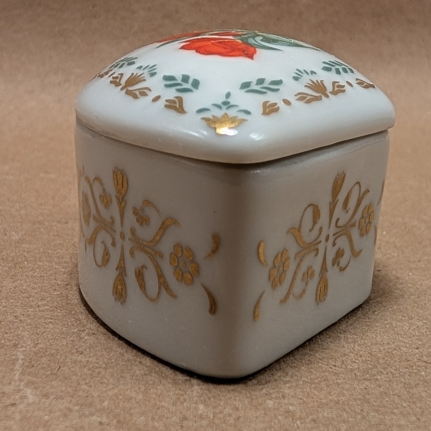 Limoges Porcelain Floral 24k Gilded Trinket Box Lot Tulip Marigold China Aster