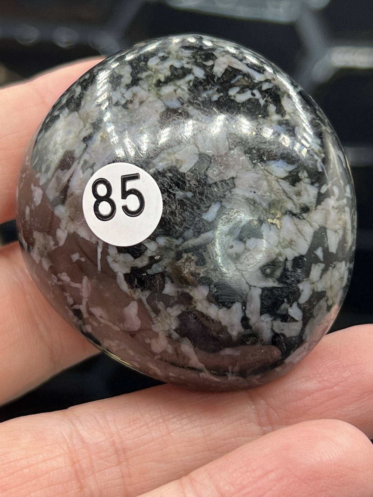 Natural Indigo Gabrro „Mystical Merlinite“ Palm Stones Free ship & Gift