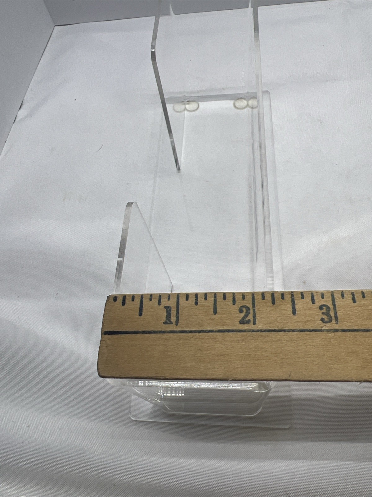 clear acrylic Seiko branded display holder 9 7/8” Long – 4” Tall