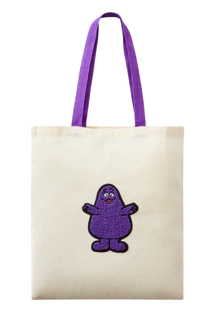 McDonald’s Grimace Chenille Patch Tote Bag – NEW