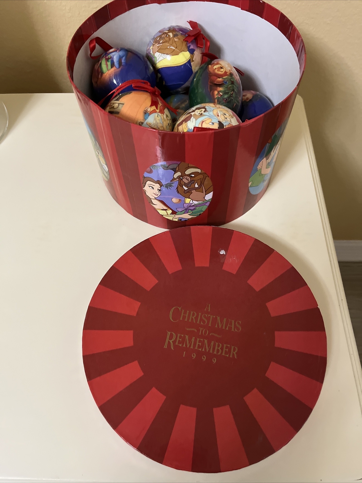 VTG~Disney Christmas Ornaments Limited Edition 1999 Rare 12PC Set Original Box