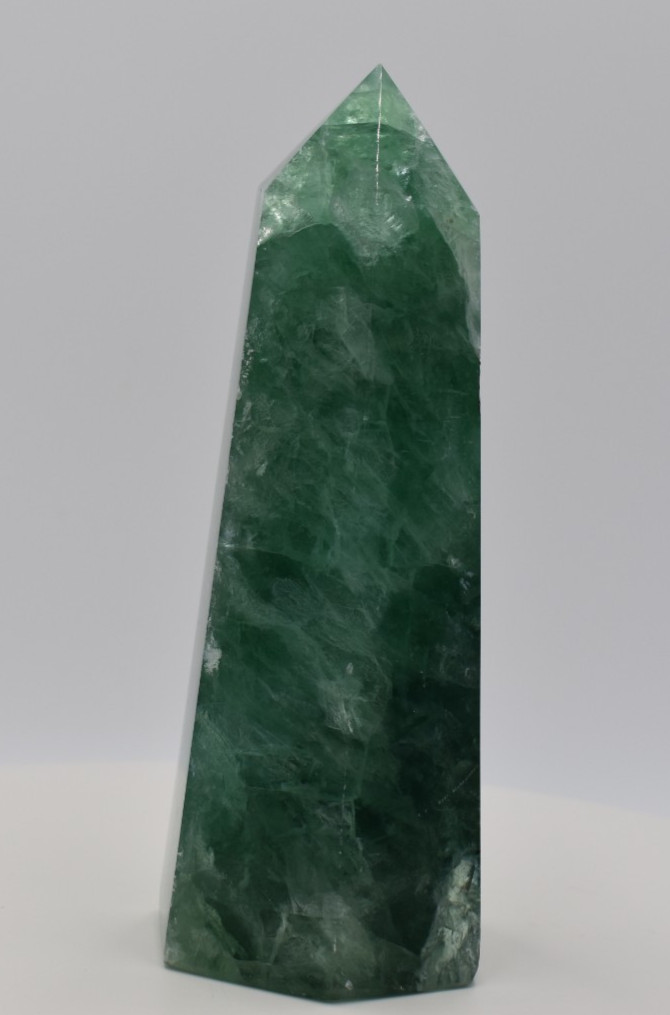 Green Fluorite Point 2 LB 12.9 OZ
