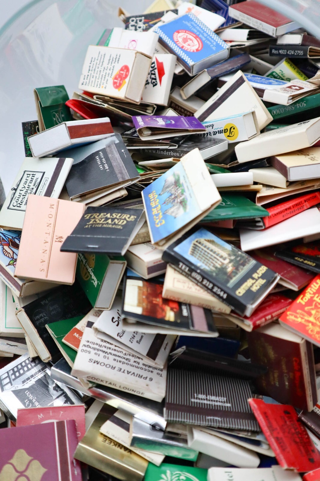 Vtg Matchbook Lot of 20 Matchbox Random from ’70s-00’s Restaurants Travel Ads
