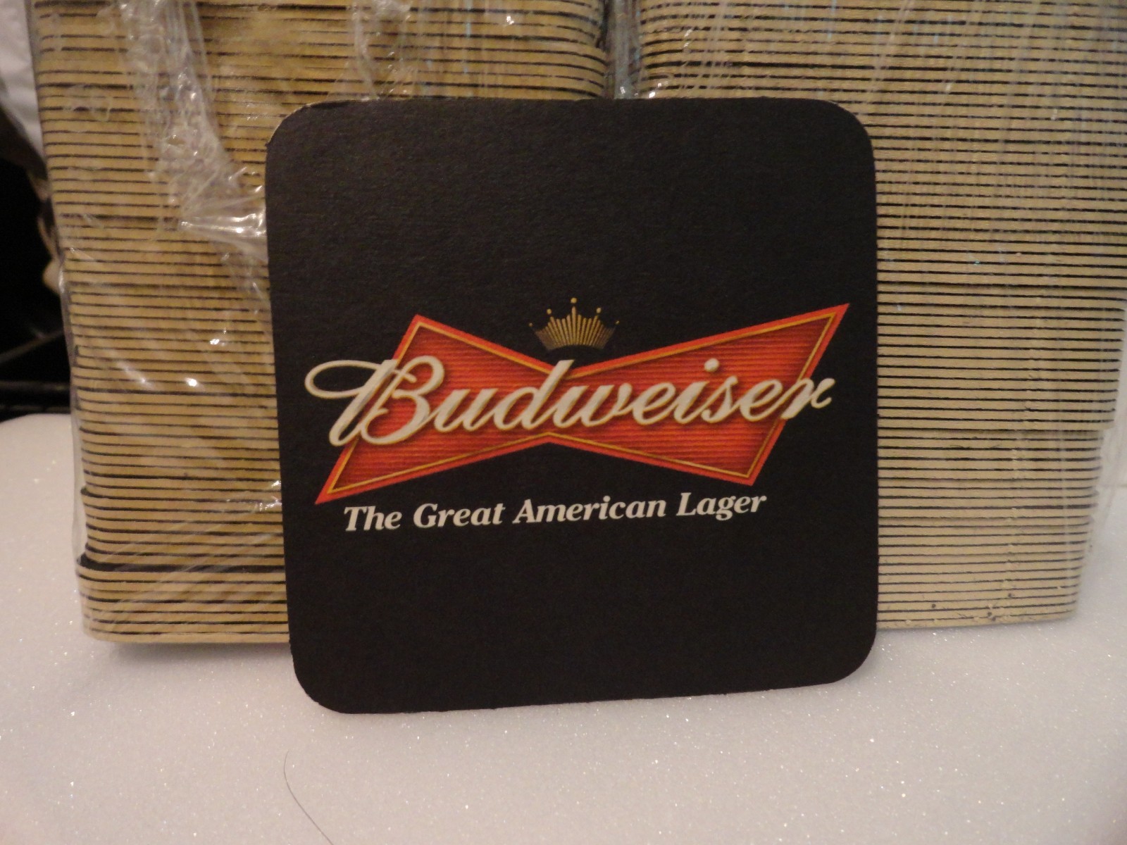 200 SEALED New Vintage Budweiser Great American Lager Bar Beer Drink Coasters