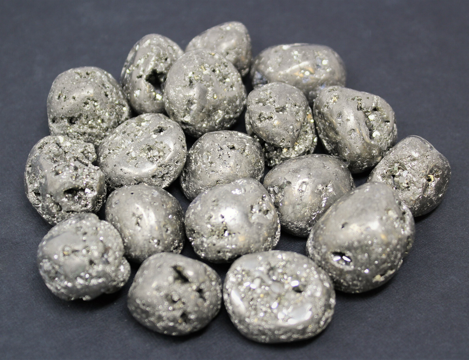 Wholesale Bulk 1 lb Lot Pyrite Tumbled Stone (Crystal Healing Fools Gold)