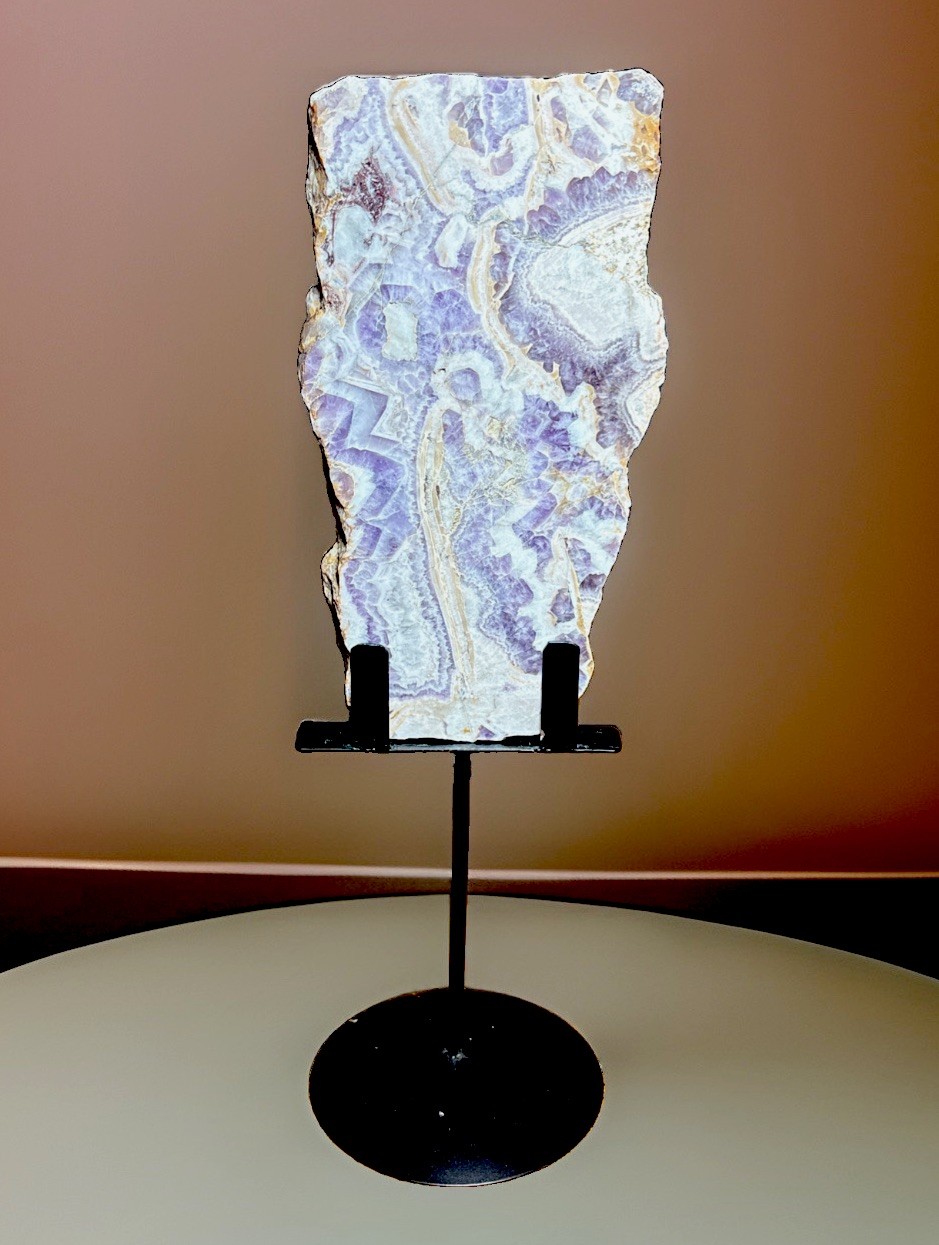 1lb 10oz Or 748gram Healing Purple Polished Lace Amethyst Quartz Crystal Display