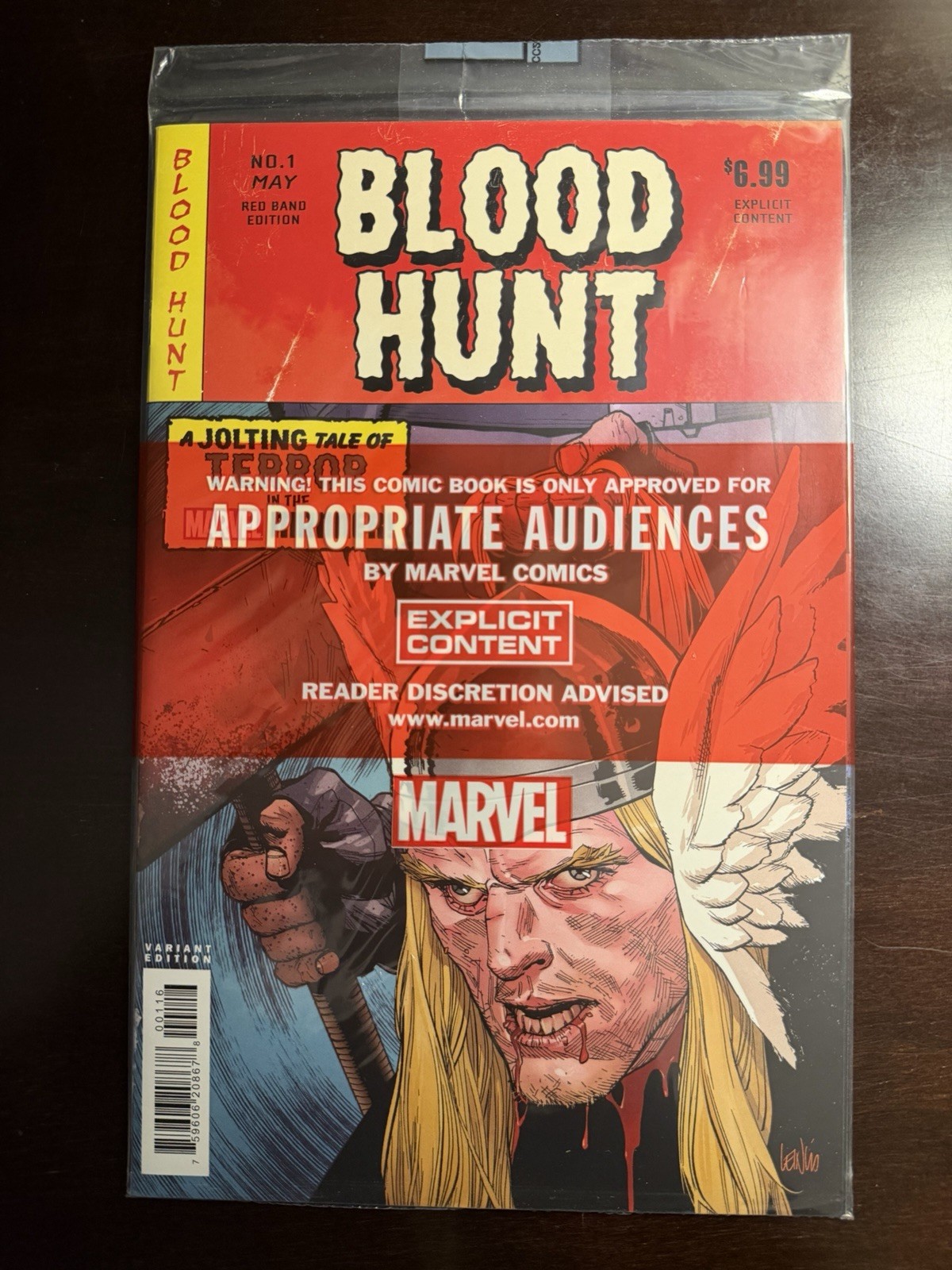 Marvel Comics Blood Hunt Red Band #1 Yu 1:25 Homage Variant Polybag Sealed