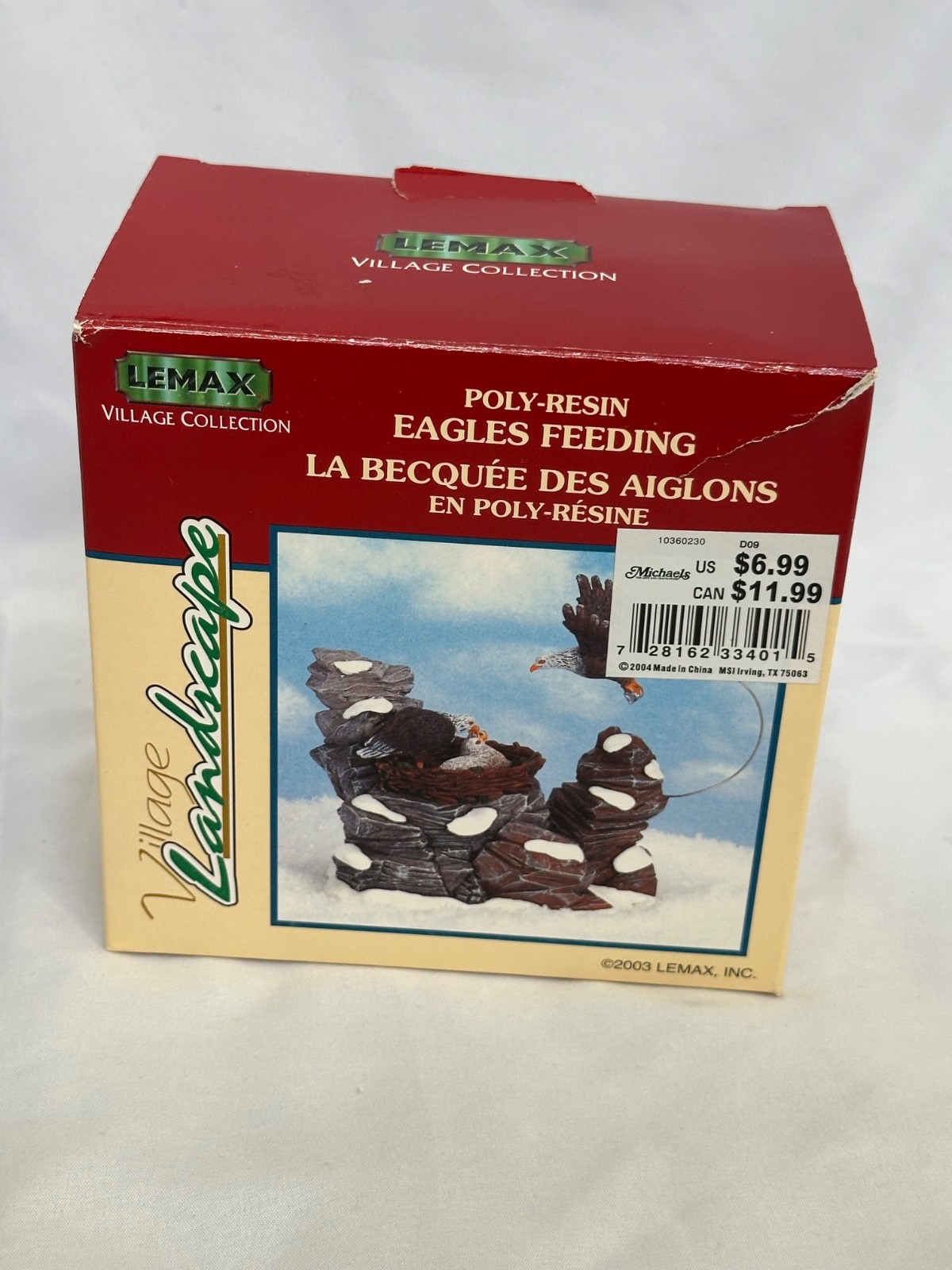 Lemax 33401A Village Landscape Collection 2003 Table Holiday Eagles Feeding