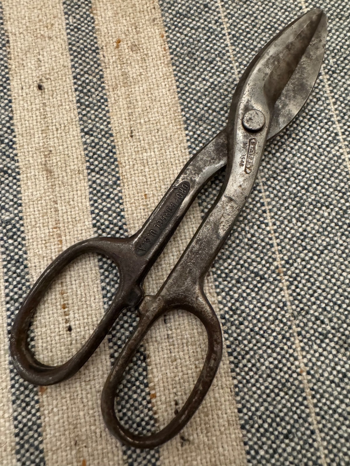 Stanley 1548 Snips Cutters Drop Forged Sheet Metal Shears USA Made