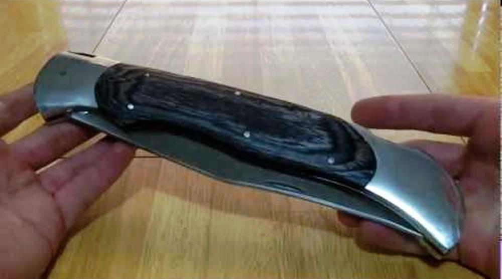 Giant Knife! Huge Timber Rattler Scarab Lock Back Folder! NEW – BIG MONSTER!
