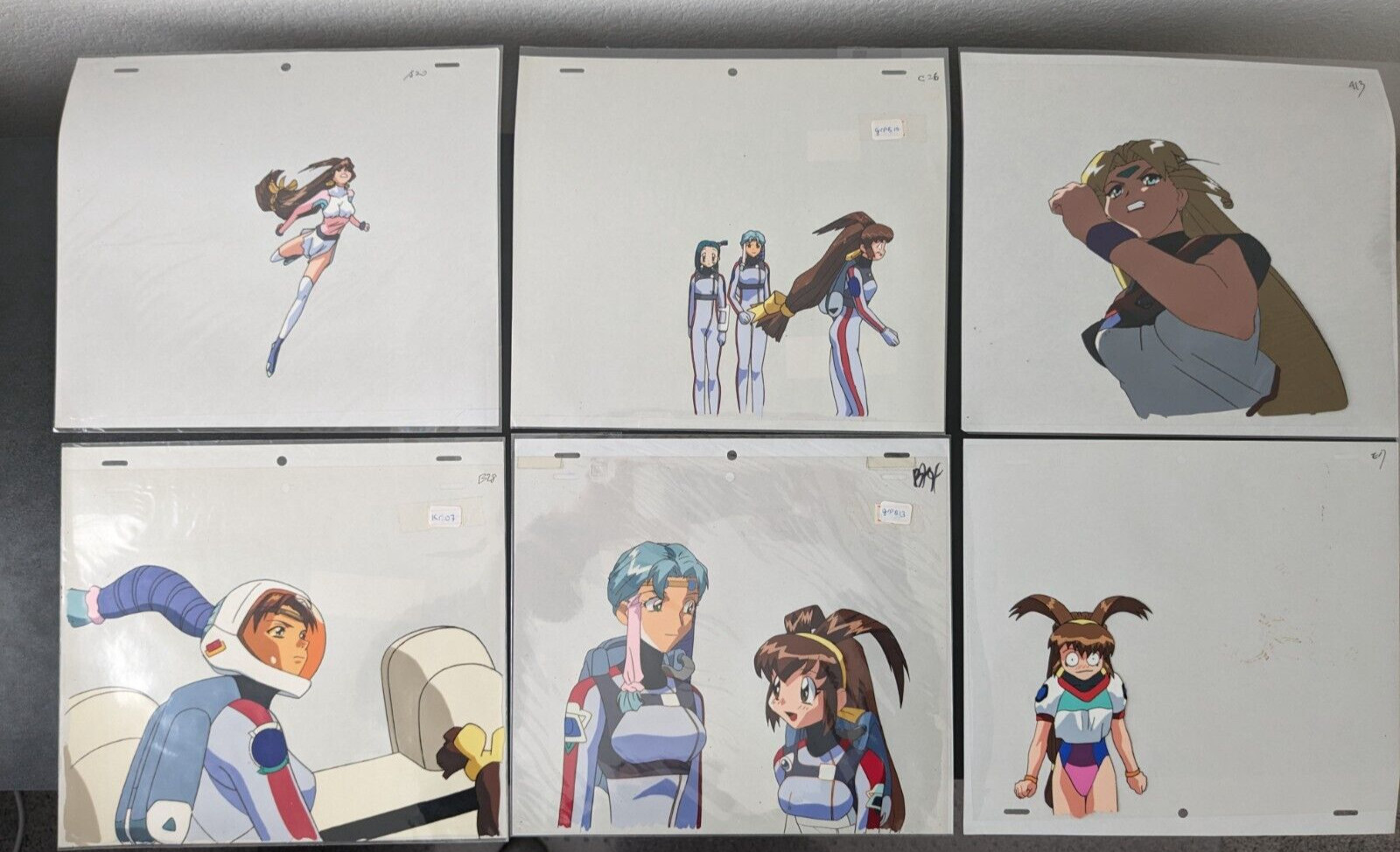Battle Athletes Anime 1990s Lot of 6 PRODUCTION CELS Set #1