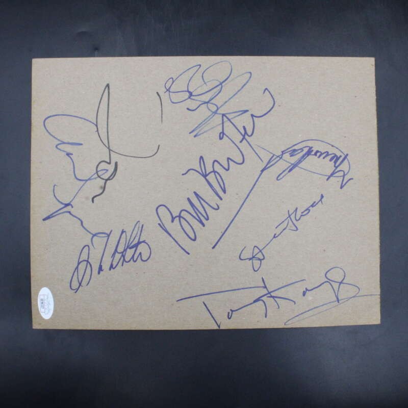 Yes Signed Page Jon Anderson/Chris Squire/Alan White +5 Autograph JSA ZJ21869