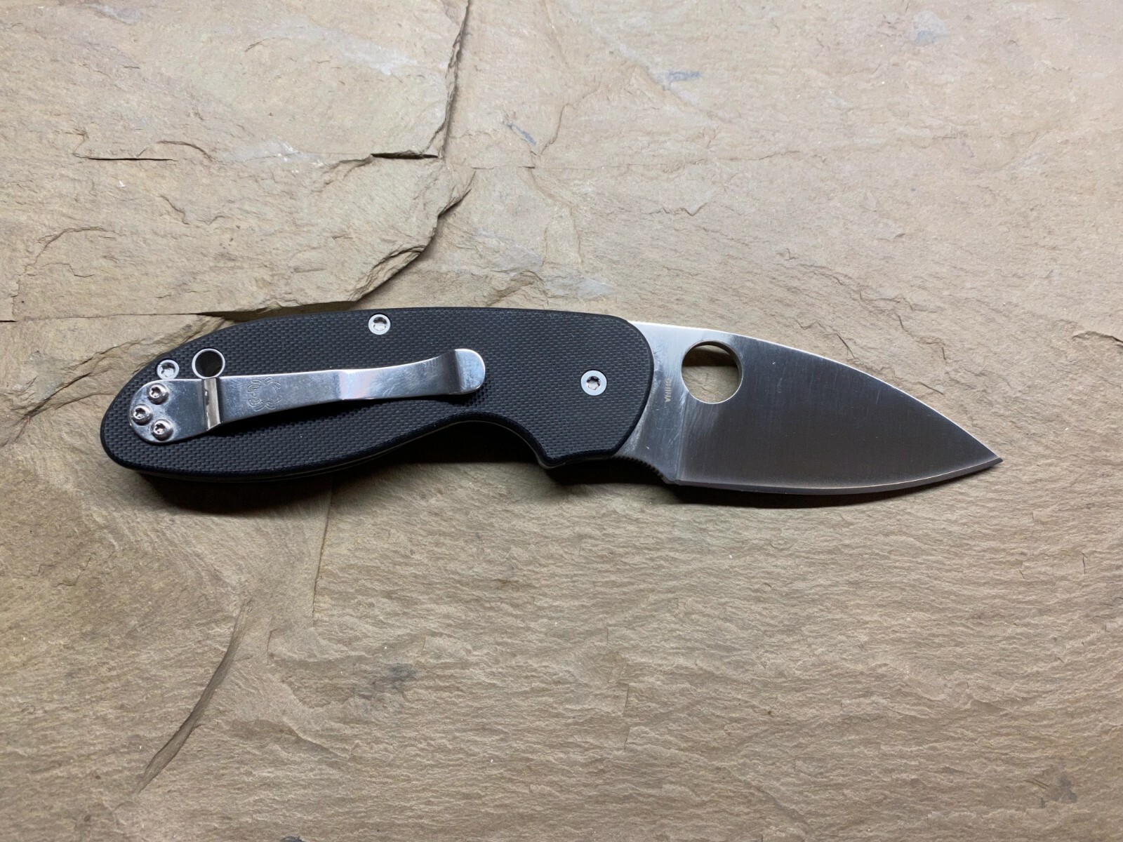 Spyderco Efficient Liner Lock Knife Black G-10 C216GP Stainless Pocket Knife