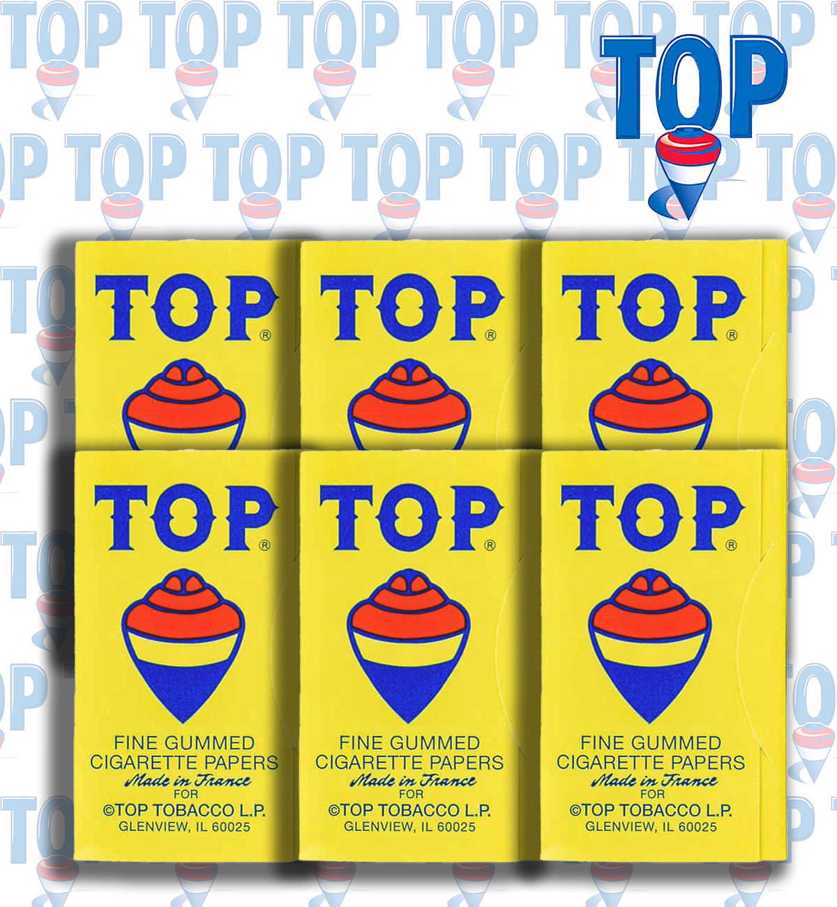 TOP Rolling Papers Single Wide Cigarette Paper (600 Total Leaves) 6 Booklets
