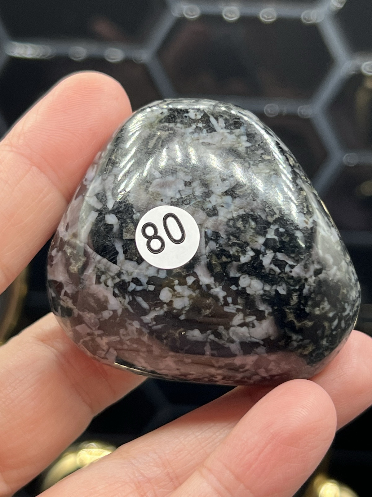 Natural Indigo Gabrro „Mystical Merlinite“ Palm Stones Free ship & Gift