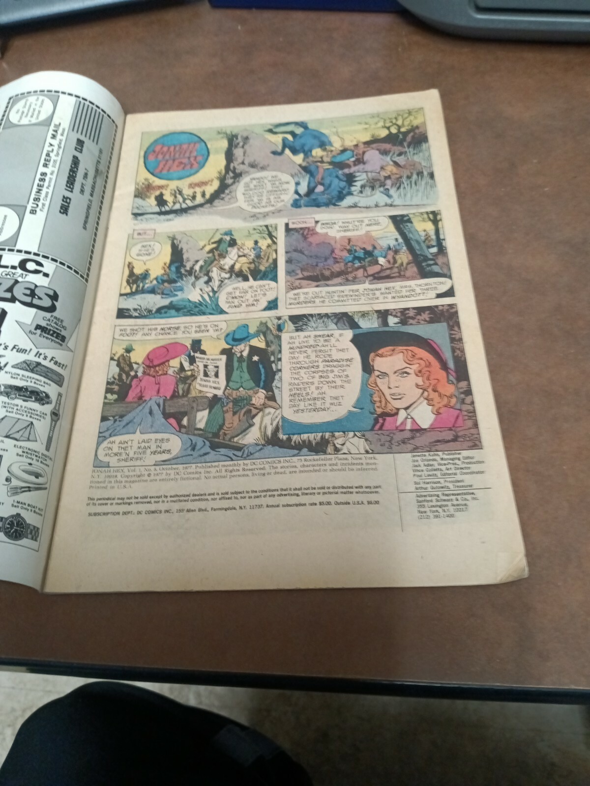 JONAH HEX #5 DC comics bronze age REPRINTS 1ST APP FROM ALL STAR WESTERN 10 1977